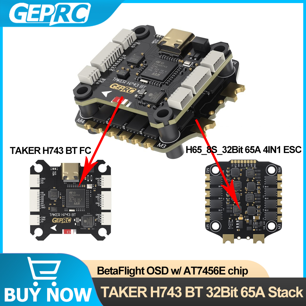 Fpv Drone Esc - Geprc taker h743 bt 32bit 65a