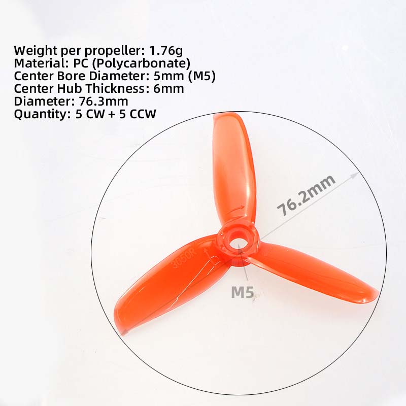 Hélices de 3 Polegadas 3050, 5 - Fpv Drone Propeller avaliação e preço